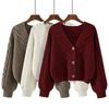 Women Outerwear Elegant Autumn Winter Coat Loose Matching Cardigan for Women Long Sleeve Top Vintage Casual Basic Top Sweater Knitwear