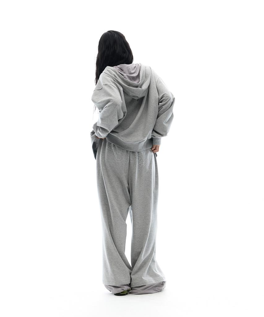 OJOS Hotfix Logo Wide Sweatpants / Gray