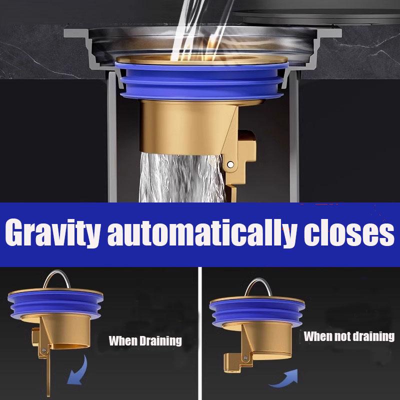 Напольный слив Полностью медный Душевой напольный слив Пробка для напольного слива Защита от насекомых Защита от запахов Дезодорация Туалет Кухня Ванная комната Туалет Канализационный слив