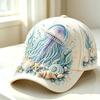 D printed ocean turtle baseball cap women's sunshade sun protection cap ethnic style versatile fashion hat d hat