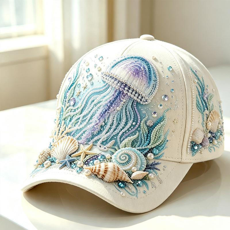 D printed ocean turtle baseball cap women's sunshade sun protection cap ethnic style versatile fashion hat d hat