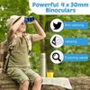 Rubber Handle Kids Binoculars Toy Set 4X30 High Resolution Binocular  Hiking & Educational Learning