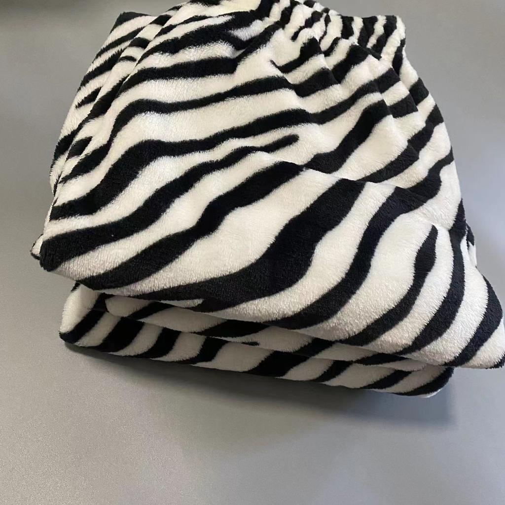 Пижама из бархата в полоску зебры и коралла, домашний костюм, женский осенне-зимний домашний костюм, утепленная и подбитая теплая одежда