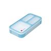 Foodman Bento Box, Slim, Can Be Carried Upright, 400ml, Sky Blue, Leak-Resistant, Double Sealing, Secured with 4-Point Lock, CB Japan DSK