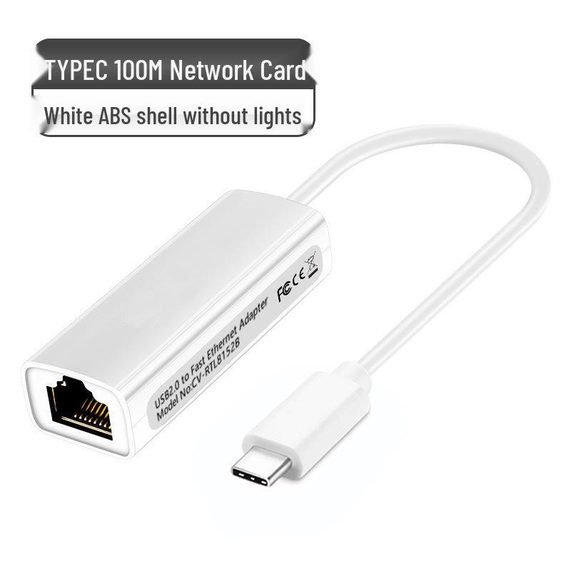 TYPE-C/USB To Gigabit Adapter 10/100/1000M Network Card, Driver-Free, Type-C To RJ45 Port