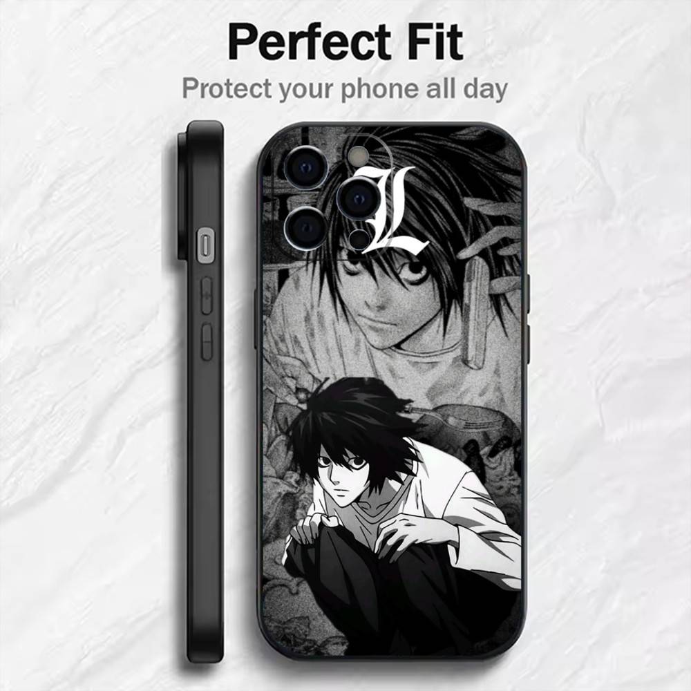 Classic Death NoTe Phone Case For iPhone17,16,15,14,13,12 Plus,Max Soft Silicone Black Cover