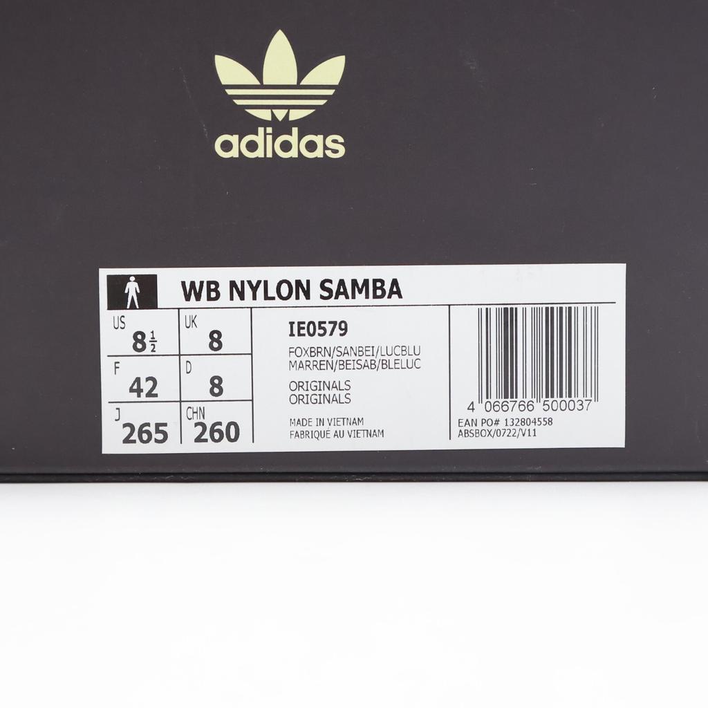 IE0579 Wales Bonner adidas Samba Низкие нейлоновые Темно-коричневый Кремово-белый (Мужской)
