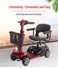 Foldable Lightweight Four-Wheeled Electric Scooter for Elderly and Disabled