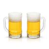 2 Pack Clear Large Beer Mug, 14oz Glass Tumbler with Handle, Large Tea Tumbler, Durable As Gift for Men