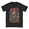 Винтажные футболки Slayer Reign In Blood для унисекс, женские, с круглым вырезом, из чистого хлопка, с коротким рукавом, с принтом