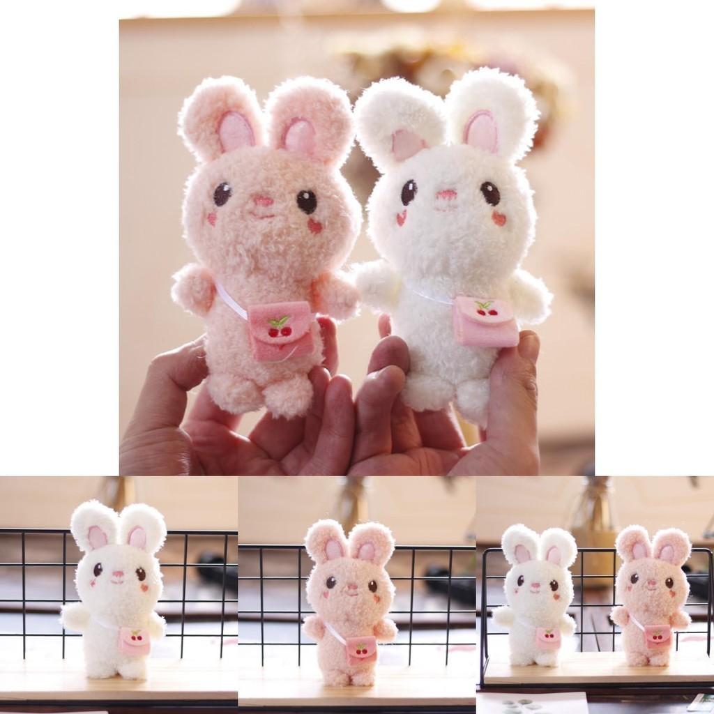 Cute Plush Rabbit Keychain Fluffy And Adorable Stuffed Animal For Backpacks