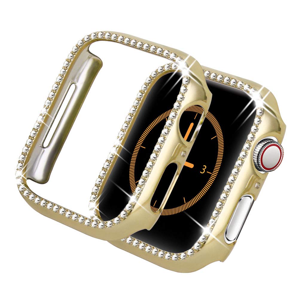 Роскошный чехол для Apple Watch Case 44 мм 40 мм IWatch 42 мм 38 мм Алмазный защитный бампер Apple Watch Series 6 5 4 3 2 SE аксессуары