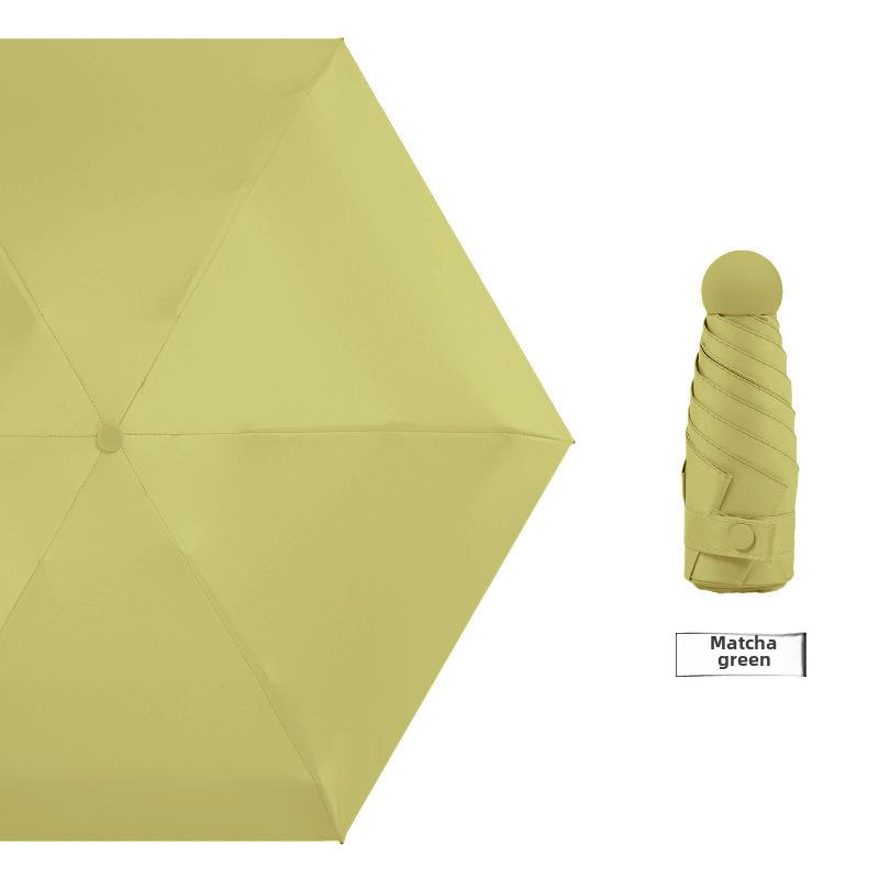 Компактный женский зонт с золотым тиснением: Защита от ультрафиолета, портативный складной, для солнца и дождя