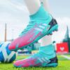 Новые бутсы с высоким верхом, мужские AG длинные шипы искусственный газон TF шиповки для тренировок детские мужские и женские кроссовки