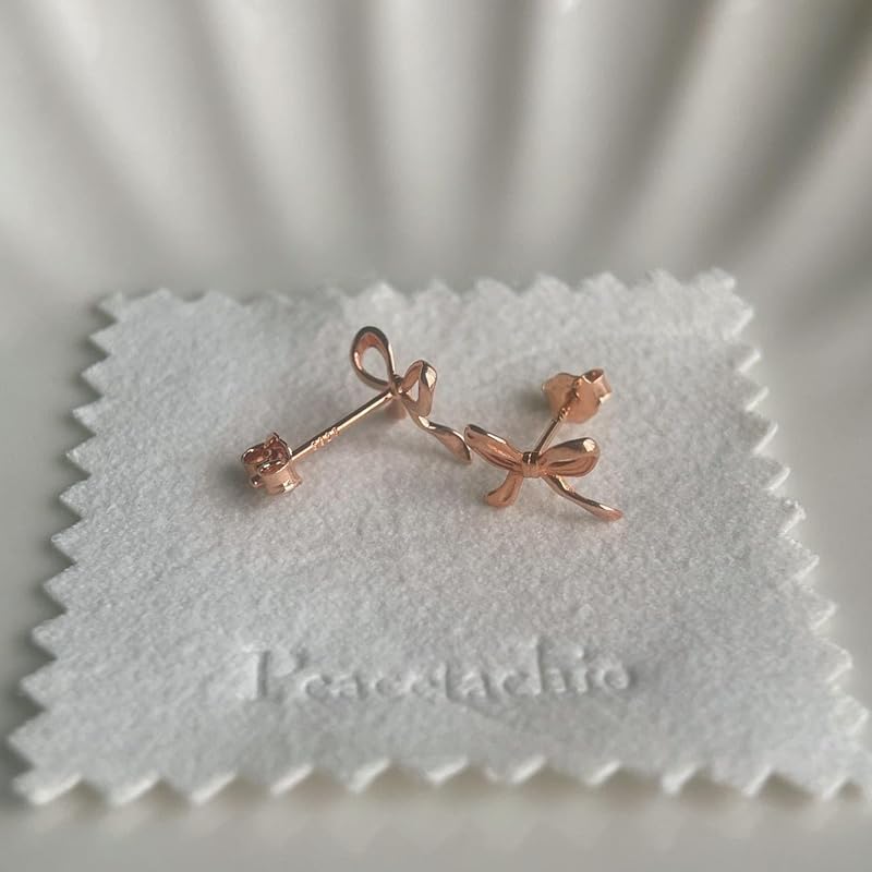 Gopias Silver925 silver gold pink gold 18K tapered Серьги в форме ленты старого цвета для людей с аллергией на металл (розовое золото)