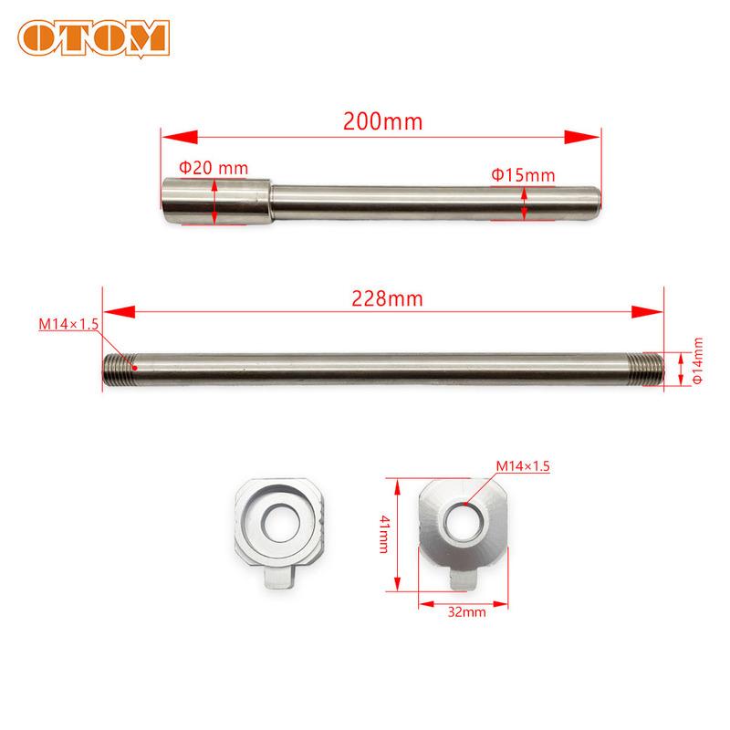 OTOM Motorcycle Front Rear Wheel Axle With Nut Block Hub Shaft For KTM HUSQVARNA GASGAS SX65 TC65 MC65 2025 Off-road Accessories