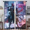 No Twin Ghost Flame Kitchen Curtains for Living Room Curtain Home Interior Curtains 2 Pieces Shades Tulle for Bedroom Partition
