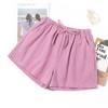 Spring and Summer New Cotton and Linen Shorts Women's Outer Wear Thin A- Shown Wide Leg High Waist Slimming Plus Size Loose Casual Shorts for Women