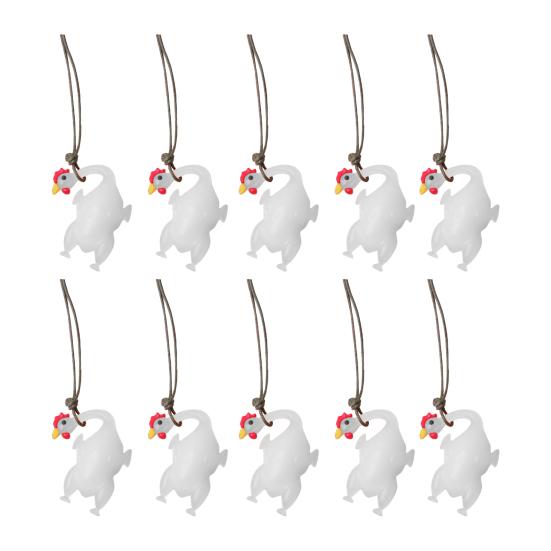 Подвеска для зеркала заднего вида с шнурком, простая установка, подвесное украшение, меняющее цвет, жареная утка