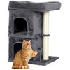 66 Cm Small Cat Tree For Large Cats Cat Tower W Large Top Perch 2 Condos Sisal Scratching Post Toy Ball Dark Grey