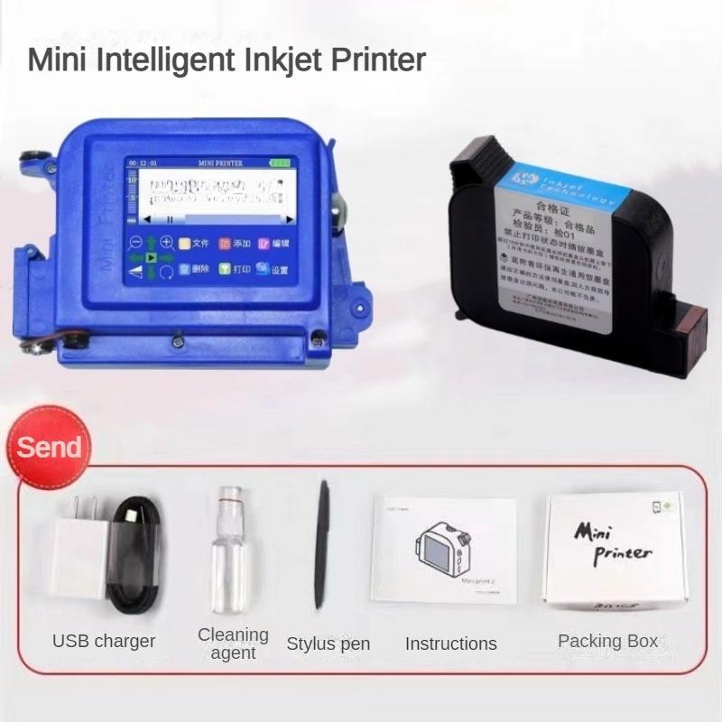 Мини Ручной Струйный Принтер Интеллектуальная Машина для Струйной Кодировки Даты Производства и Номера Партии Портативная Машина для Кодировки и Этикетирования