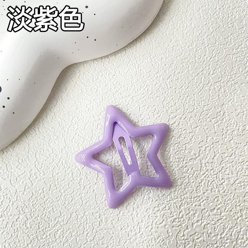 Solid star pair five-pointed star bb clip broken hair card energetic girl hair clip sweet girl bang clip side edge clip