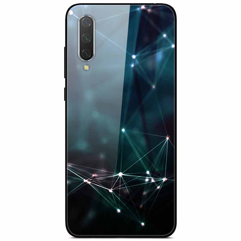 For Xiaomi Mi A3 Cases 9SE 9Lite Fashion Tempered Glass Hard Back Covers for Xiaomi Mi 9 SE Phone Cases Bumper Fundas Coque MiA3