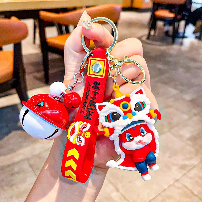 Playful Silicone Snake Year Keychain With Traditional Chinese Elements For Memorable Presents