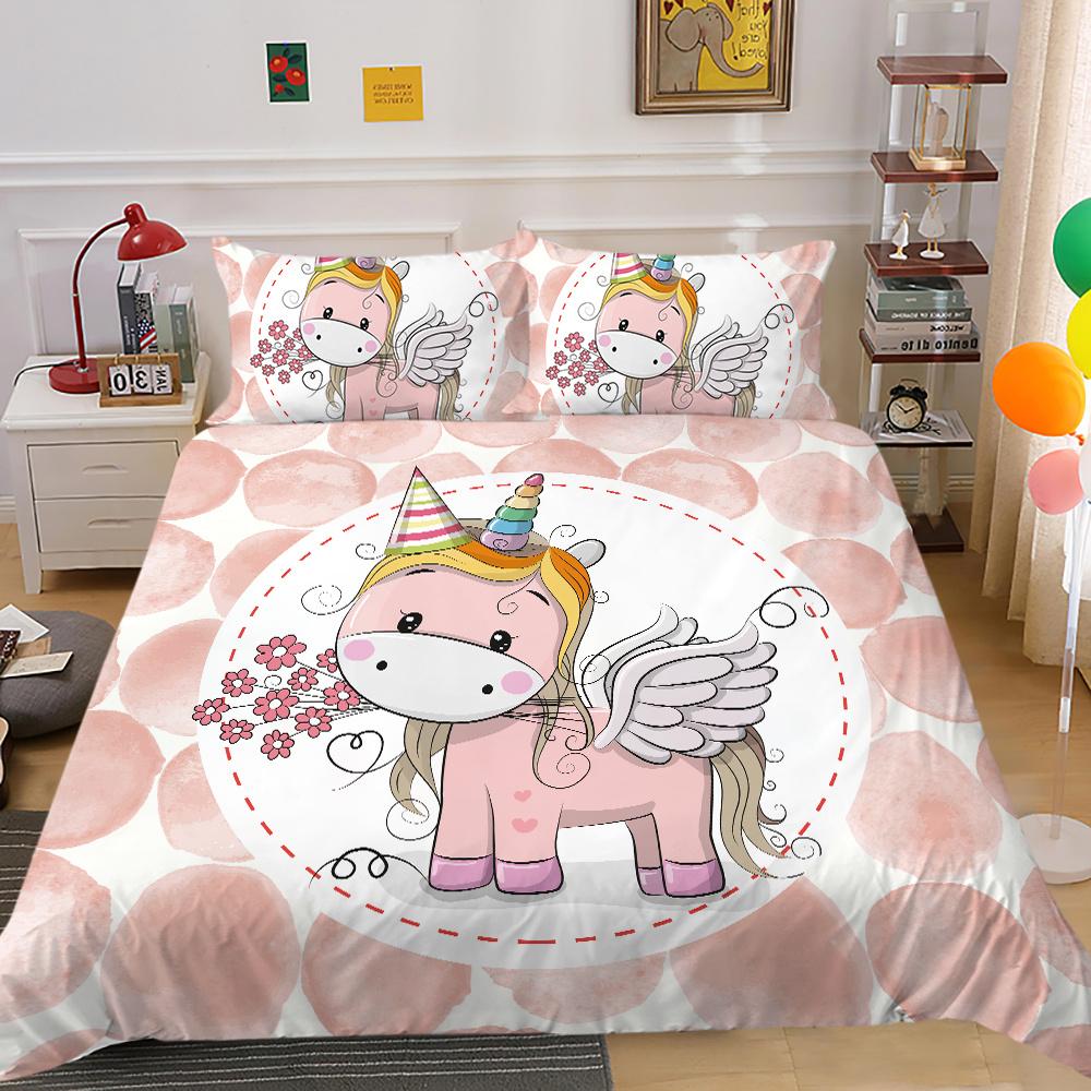 2023 Новый стильный комплект одеяла с подушкой для постельного белья, уникальный дизайн, домашний текстиль, пододеяльник с принтом единорога, комплект для девочек, один пододеяльник