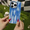 Синий чехол с полутонами для iPhone 17 16 15 14 13 Pro Max Plus, для магнитного, однослойный, двухслойный, прочный чехол