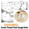 3-10 ШТ. Шагомер резьбы, линейка, противоскользящий, промышленный стандарт, метрический шагомер резьбы для промышленности/дома