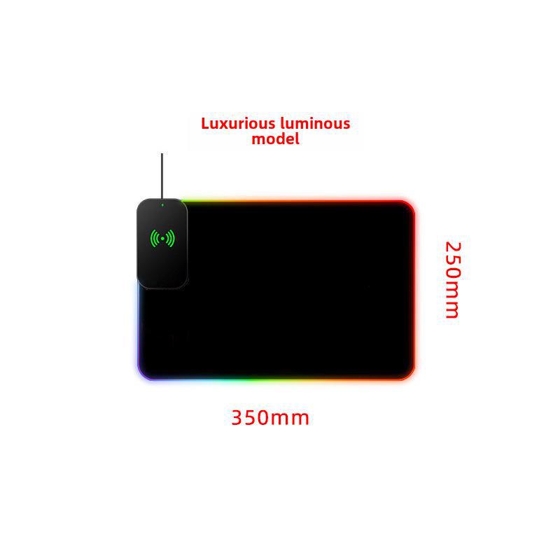 Коврик для игровой мыши Luminous XL с защитой от грязи, беспроводной зарядкой и водонепроницаемым корпусом