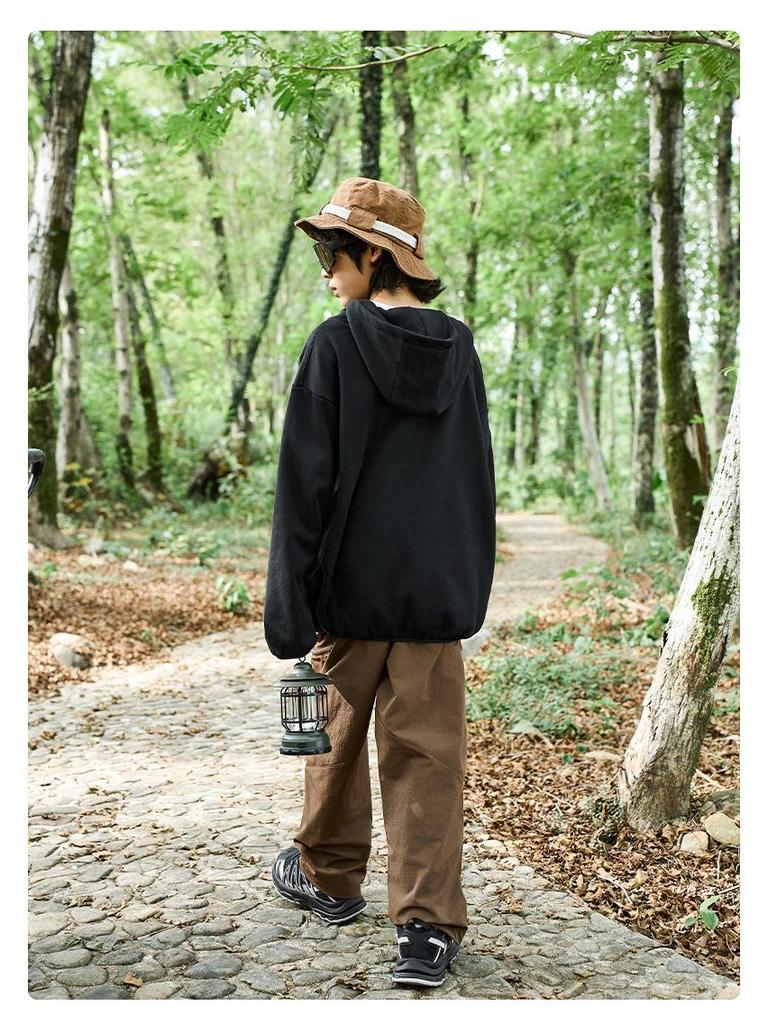 Koyama River Boys' Trendy Hooded Fleece Sweatshirt - Autumn 2025