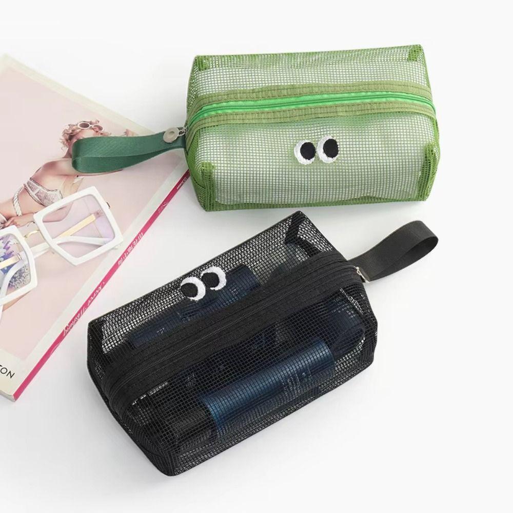 Large Capacity Cute Zipper Pouch Portable Cartoon Toiletries Organizer Swimming