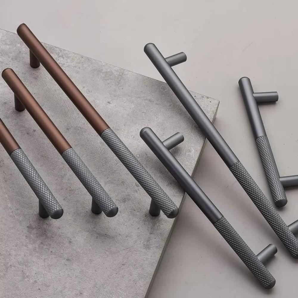 Aluminum Alloy Drawer Pulls Coffee-Colored Furniture Handle Cabinet Handles Decor Hardware