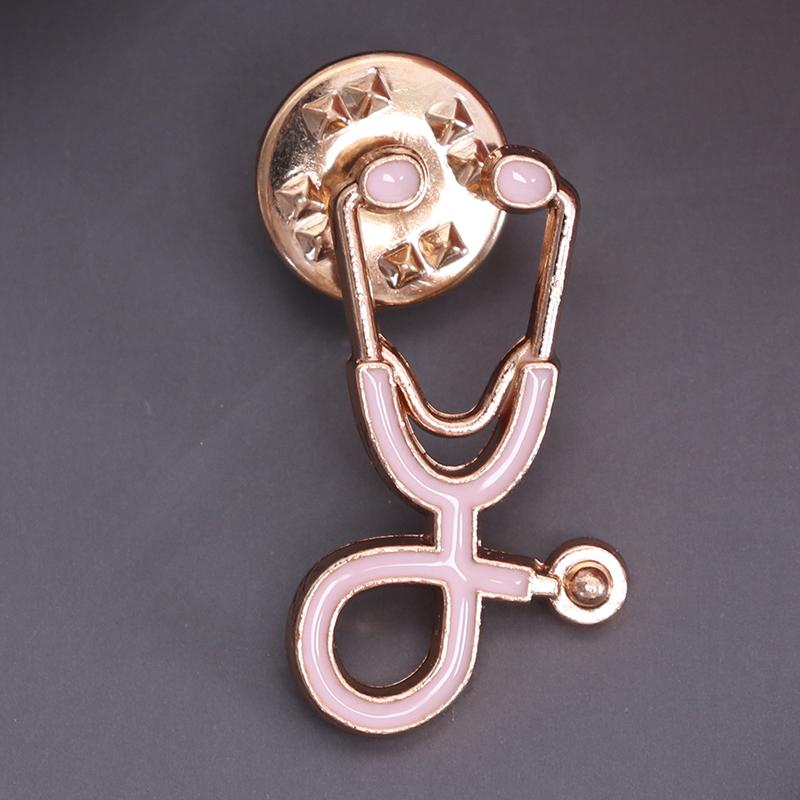 1Pcs Stethoscope Brooch Pin Doctor Nurse Collar Lapel Button Badge Medical Gift