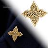 Счастливый Клевер Ювелирные изделия Брошь-булавка Четырехлистник, Ретро Булавка на лацкан для значка Аксессуар Мужчины Женщины, Декоративная для Одежды Сумок Шарфов Свитеров Элегантный Сплав