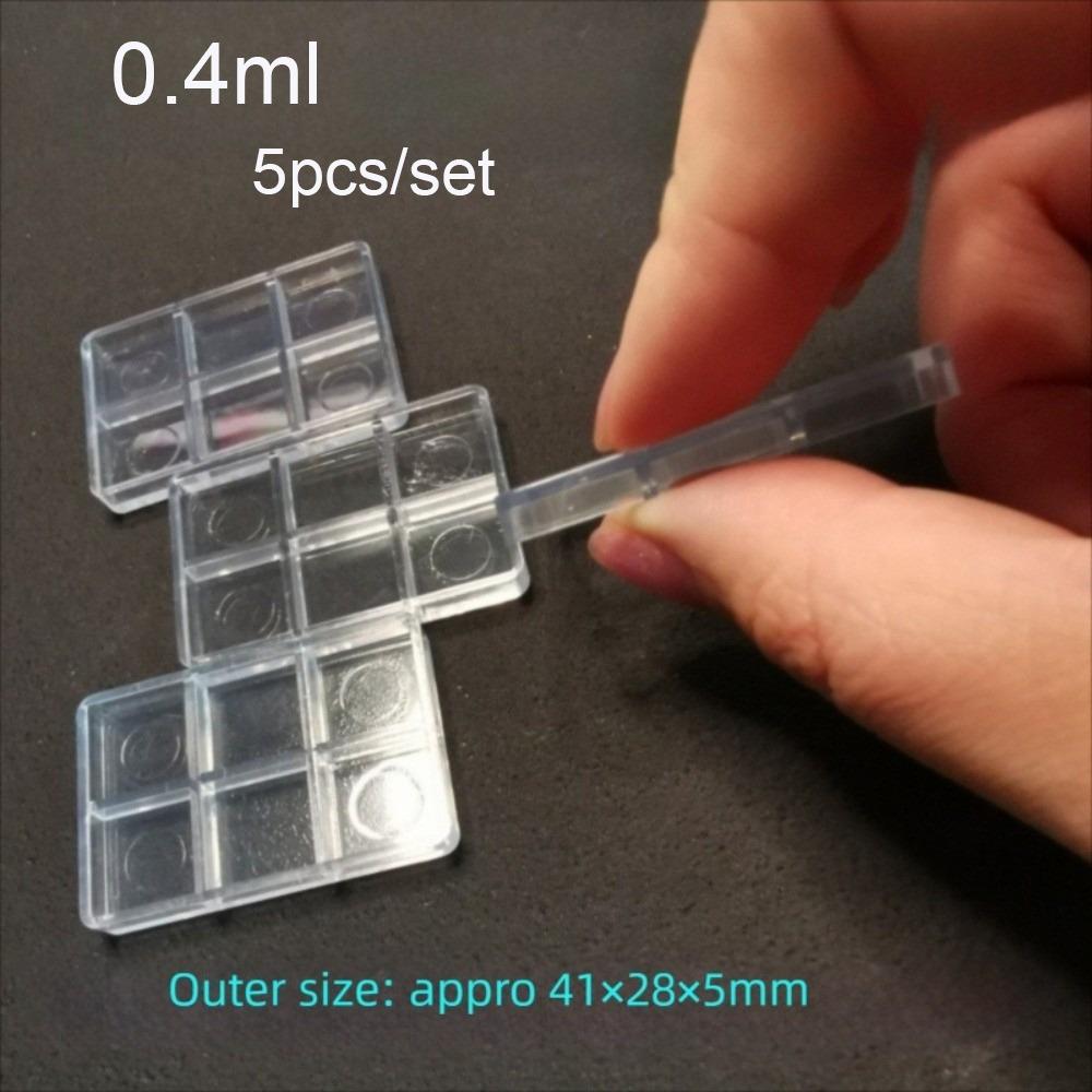 5/20/50pcs White Transparent Empty Half Tiny Pans Watercolor Pans DIY Watercolor Oil Painting