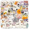 50 Cute Halloween Ghost Doodle Stickers Personality Cartoon Halloween Stickers Suitcase Decoration Stickers