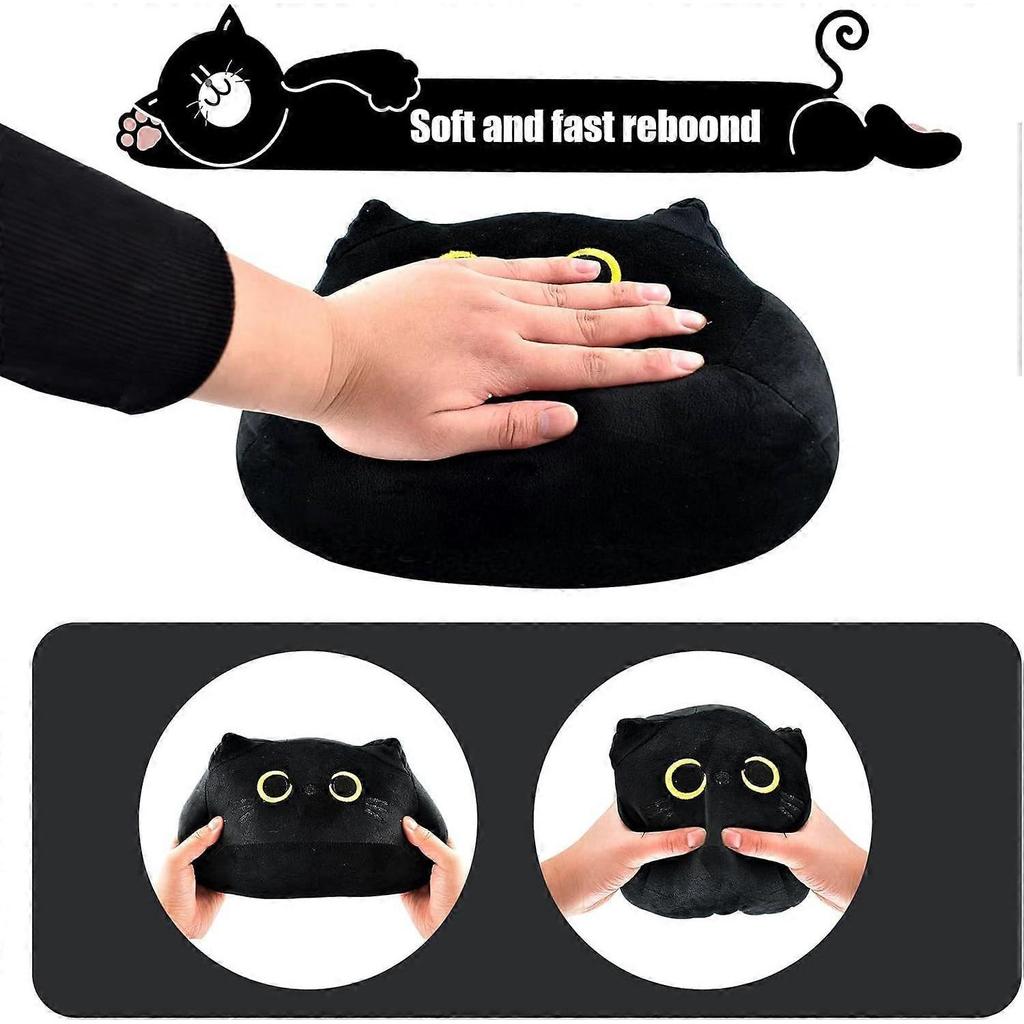 Black Cat Stuffed Animal Plush Toy Creative Cat Shaped Soft Pillow Toy 40CM - Christmas Gift