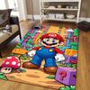 Mario Adventure Style Crystal Velvet Rug, Soft Anti‑Slip Crystal Velvet Carpet for Living Room Bedroom Home Decor