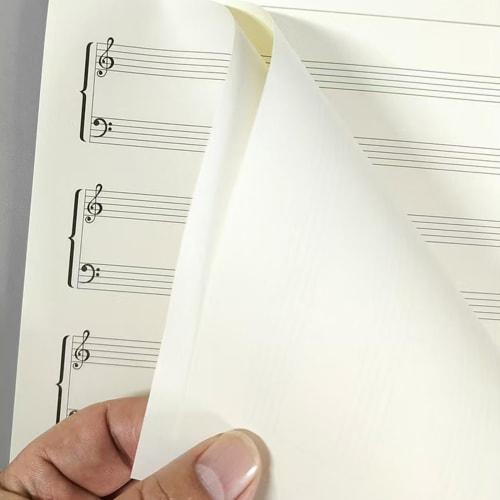 Тетрадь для начинающих пианистов, формат А4, 50 односторонних листов, музыкальный образовательный материал для самостоятельного изучения, со страницами нотного стана и пи