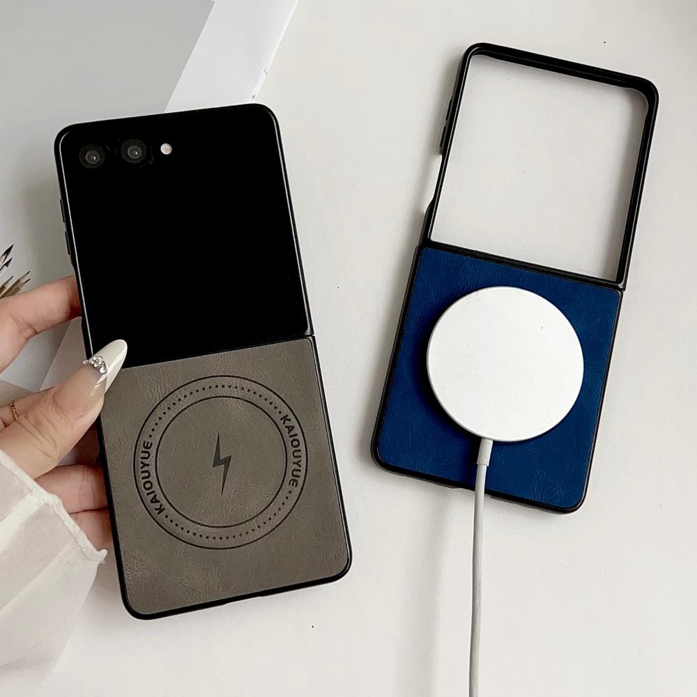 For For Samsung Z Flip 7 Soft Silicone Bumper Magnetic For Magsafe Case For For Samsung Galaxy Z Flip 7 Wireless Charge Protection Cover