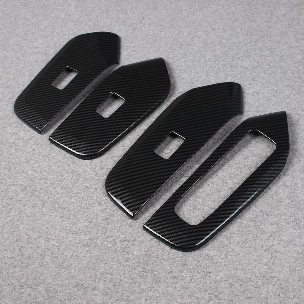 RUIQ Toyota New Prius 60 Series Exclusive Interior Door Window Button Switch Panel Cover Garnish Toyota Prius Exclusive Design Fiber Black (Carbon