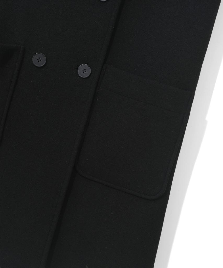 CGP (Women) Double Button Long Coat - Black