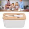 500ml Ceramic Butter Dish with Lid Sealed Freshness Keeping Easy Cleanup Butter Box Container