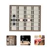 24 Slots Watch Box Organizer for Men Black Watch Holder Stand Display Storage Case