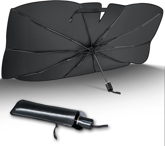 Car Front Sunshade New Model Complete Light and Heat Foldable Sunshade with UV Prevents and Prevents 10 Lightweight Car Car Storage Easy Compatible