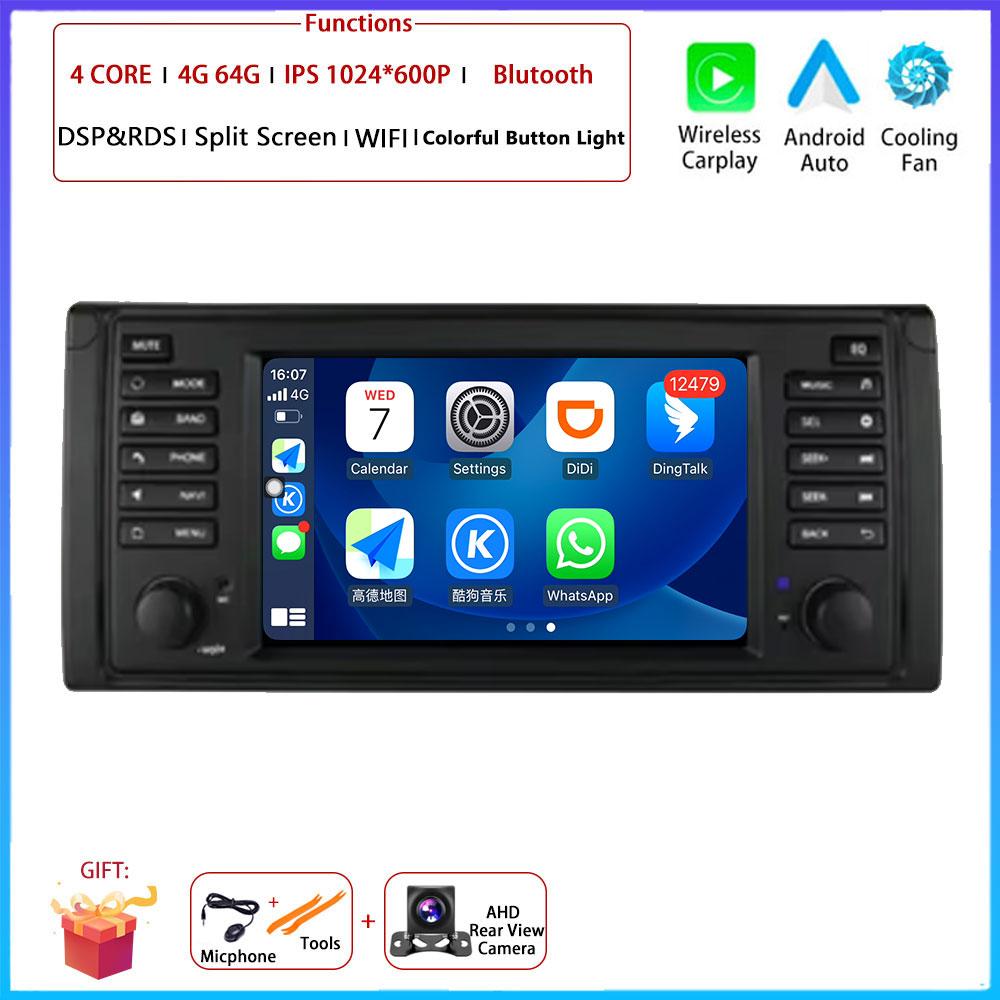 7" 4G для BMW X5 E53 E39 Car Carplay Auto Android OS Радио Навигация GPS Мультимедиа Видео Плеер BT 5.0 WIFI DSP