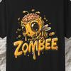 Графическая футболка ZomBee, Забавная пчела-зомби, Унисекс, Хоррор-мультфильм